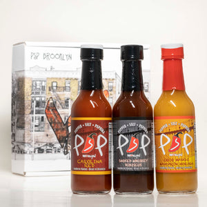 Mo Heat Gift Pack (5oz Bottles) – PSP Brooklyn (Pepper Salt Paprika)